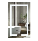 Зеркало MIXXUS Hard MR06-50x80 часы, LED-подсветка, антизапотевание (MI6011)