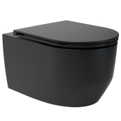 Унітаз підвісний Devit ART 3.0 3030140B безободковий з кришкою soft-close, Vortex Flush, чорний мат (550984)