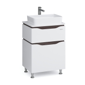 Тумба Sanwerk Alessa 60 венге с ТОП панелью и умывальником Rapid 50x35, 2F (MV0000900)
