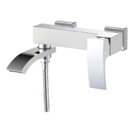 Смеситель для ванны Koer KB-41007-04 с коротким изливом, хром/белый (KR5157)