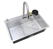 Кухонна мийка Mixxus Premium MH7246-SET-01.SUS304 із вбудованим змішувачем із нерж сталі (MX1697)
