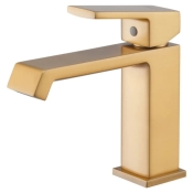 Смеситель для умывальника HAIBA GAUDI 001 BRUSHED GOLD (HB9583)