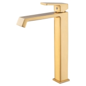 Смеситель для умывальника Haiba GAUDI 001 (HIGH) BRUSHED GOLD (HB9597)