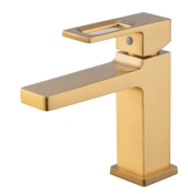 Смеситель для умывальника Haiba KANT 001 BRUSHED GOLD (HB9605)