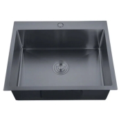 Мойка из нерж. стали ZERIX ZH6050-215 NANO-BLACK (3.0/0.8) (MX1586)