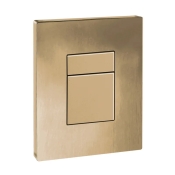 Панель смыва пластиковая Koer KT-0607-12 157x198x3mm, кнопка квадратная (цвет матовое золото) (KR5715)