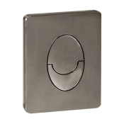 Панель смыва пластиковая Koer KT-0606-07 157x198x3mm, закругленная кнопка (цвет графит) (KR5712)