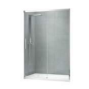 Дверь в нишу Koer SR SD05-140x200-TR-01 прозрачное стекло Easy Clean 6мм, хром (KR5406)