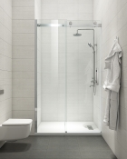 Дверь в нишу Koer SR SD01-120x200-TR-02 прозрачное стекло Easy Clean 8мм, никель (KR5379)