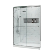 Дверь в нишу Koer SR SD03-140x200-TR-01 прозрачное стекло Easy Clean 8мм, хром (KR5385)