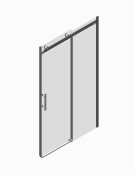 Дверь в нишу Koer SR SD01-120x200-TR-07 прозрачное стекло Easy Clean 8мм, графит (KR5378)
