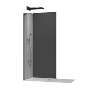 Душова перегородка Koer SR SP02-100x200-TR-07 Walk-In прозоре скло Easy Clean 8мм, графіт (KR5397)