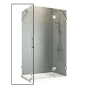 Бічна стінка до кабіни Koer SR SW04-80x200-TR-01 прозоре скло Easy Clean 10мм, хром (KR5389)