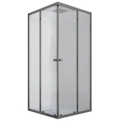 Душова кабіна без піддону Mixxus CUBIC SC01-90x90x185-TR GRAPHITE прозоре скло 4мм (MI6907)