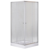 Душова кабіна з низьким піддоном Mixxus CUBIC SCT01-90x90x195-FB CHROME матове скло 4мм (MI6903)