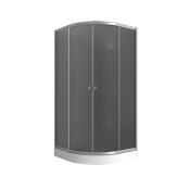 Душова кабіна з низьким піддоном Mixxus PLAIN SCT02-90x90x195-GR SATIN сіре тоноване скло 4мм (MI6898)