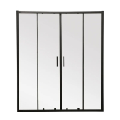 Дверь в нишу Mixxus Premium DIVERSE SD01-160x185-TR Black прозрачное стекло 5мм (MI6879)