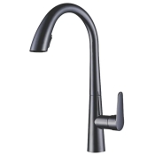 Змішувач для кухні з висувним виливом Mixxus Premium WARTA 014 GRAPHITE (MI6957)