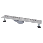 Душовий лінійний трап ITAL IT03-FT19/800 Brushed nickel, комбінований затвор (IT03-FT19/800)