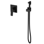 Змішувач для гігієнічного душу Mixxus Premium MONE 002 INNER Black вбудований з лійкою (MI6779)