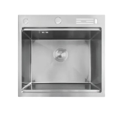 Мийка Mixxus MH5050-SK NANO-SILVER (3.0/0.8) з н.ст. зі сходинкою для суш.,з підст.під ножі(нерж.)(MX1939)