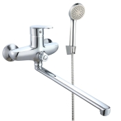 Смеситель для ванны WEZER VRL714-07 с длинным изливом, Ø40, хром (VRL714-07)