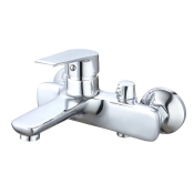 Смеситель для ванны WEZER VRL315-10 с коротким изливом, Ø35, хром (VRL315-10)