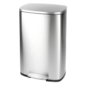Мусорное ведро с плавным закрытием прямоугольное Mixxus Bevel-TC0112 SS Color 12л цвет нержавейка (MI7087)