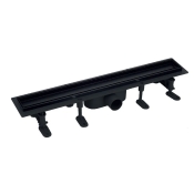 Душовий трап Mixxus DRAIN-06-60 BLACK з пластиковою основою і накладкою із нерж.сталі SUS304 70x600мм (MI6529)