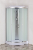Бокс душовий без гідромасажу Mixxus STRONG SB02-90x90x215-FB SATIN з низьким піддоном (MI6886)