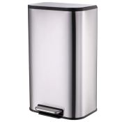 Мусорное ведро с плавным закрытием прямоугольное Mixxus Cubic-TC0112 SS Color 12л цвет нержавейка (MI7089)