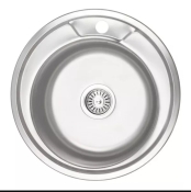 Кухонна мийка WEZER 490(06) Decor (490x180 мм) з нержавіючої сталі + сифон