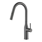 Смеситель для кухни Frap G4398-41 однорычажный с выдвижным изливом (гангрей)