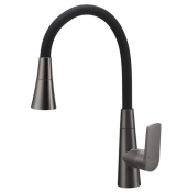 Смеситель для кухни Mixxus Premium Matis 011-T (NUT) Graphite Refl.Black (Цвет граф.+сил.излив черный) (MI8268)