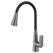 Смеситель для кухни Mixxus Premium Matis 011-T (NUT) Graphite Refl.Black (Цвет граф.+сил.излив черный) (MI8268)