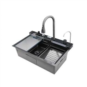 Мийка багатофункціональна Mixxus MH7546-SET-06 Micro Decor Graphite з вбудованим змішувачем з нерж.сталі (MI8414)