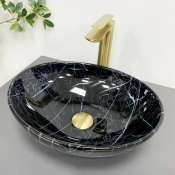 Умивальник (раковина) VBI PARMA BLACK STONE GLOSSY накладний VBI-011014
