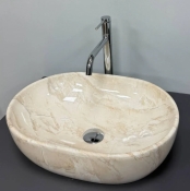 Умывальник (раковина) VBI MODENA S BEIGE STONE GLOSSY накладной VBI-012007