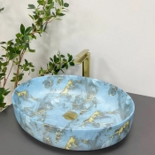 Умивальник (раковина) VBI UDINE MARBLE BLUE MATT накладний VBI-012103