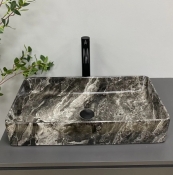 Умивальник (раковина) VBI TRIEST ANTHRACITE MARBLE накладний VBI-012717
