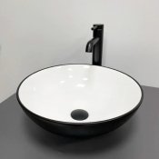 Умивальник (раковина) VBI AMALFI BLACK WHITE накладний VBI-013401