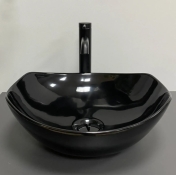 Умивальник (раковина) VBI RONTA DARK BLACK GLOSSY накладний VBI-017301
