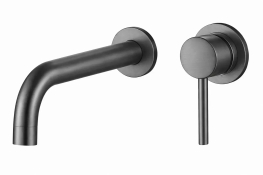 Змішувач для раковини VBI MILANO LONG GRAPHITE прихованого монтажу VBI-050103GR