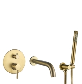 Смеситель для ванны и душа VBI MILANO BRUSHED GOLD скрытого монтажа VBI-050107BG