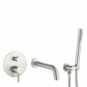 Смеситель для ванны и душа VBI MILANO NICKEL скрытого монтажа VBI-050107NI