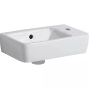 Раковина Geberit Selnova Compact 501.517.00.7, отверстие для смесителя справа, белый глянец
