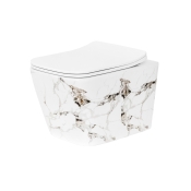 Унитаз подвесной Insana Marble JL TRN 52х36х36 белый-мрамор (А0059576)