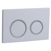 Панель змиву  KOER KT-0605-03 220x140x12mm біла, кругла кнопка (KR5316)
