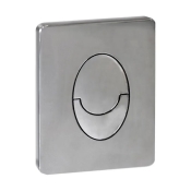 Панель змиву  KOER KT-0606-01 157x198x10mm хром, овальна кнопка (KR5342)