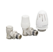 Комплект для підключення радіатора Koer SET-14 - 1/2"x3/4" (кутовий) з термоголовкою ЗЗ (KR3178)